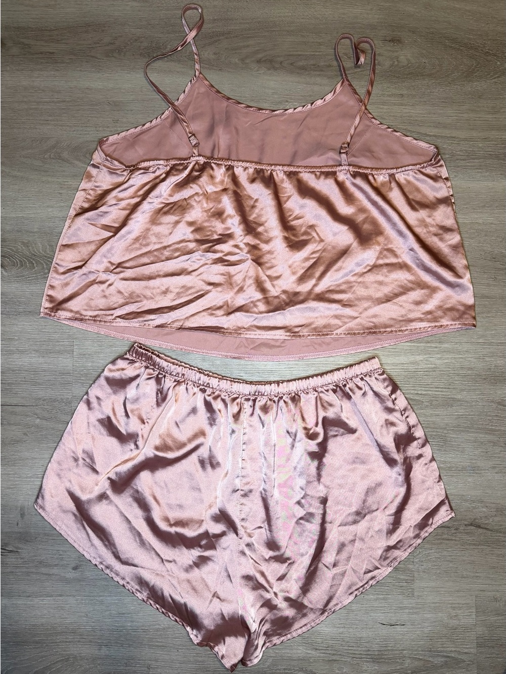Satin Cami & Short Pajama Set - Blush Pink